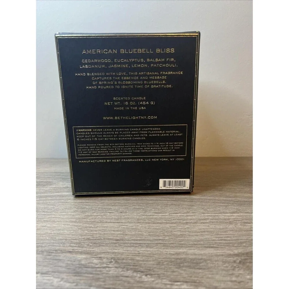 Be The Light NY American Bluebell Bliss By Petra Nemcova Candle BNIB